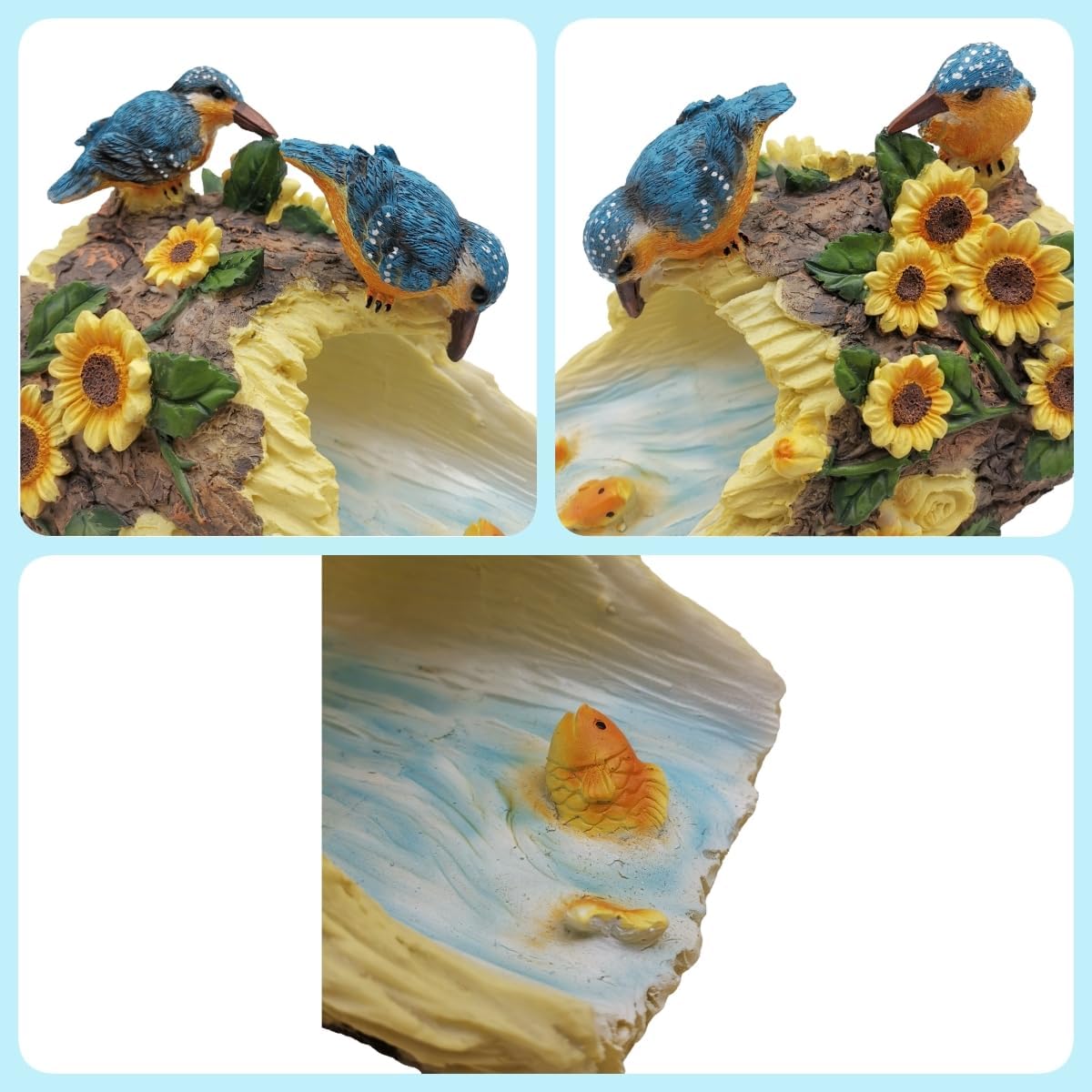 Bird Statues Outdoor Decoration, Resin Statue Garden Decor, Animal Downspout Diverter, Decorative
