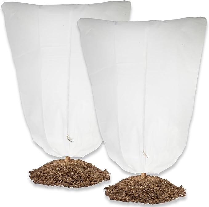 2 Pack Plant Covers Freeze Protection for Winter, 70.9''×47.2'' Frost Cloths for Outdoor Plants