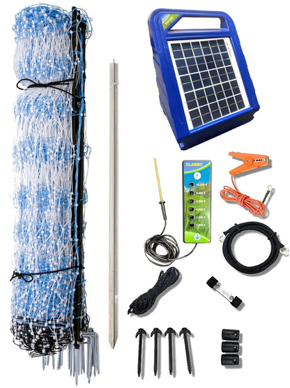 Starkline 42" x 164' Standard Electric Poultry Netting Solar Kit | All-in-One Electric Fence Kit