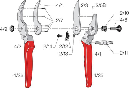 Felco F4 Pruning Shears – 9.25" Swiss-Made Garden Clippers for Pruning | Hand Pruners for Gardening