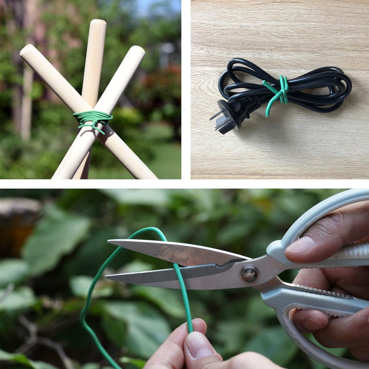 Green Soft Twist Tie Tomato Plant Tie TPR Garden Supply, for Supporting Plants and Home Organizing