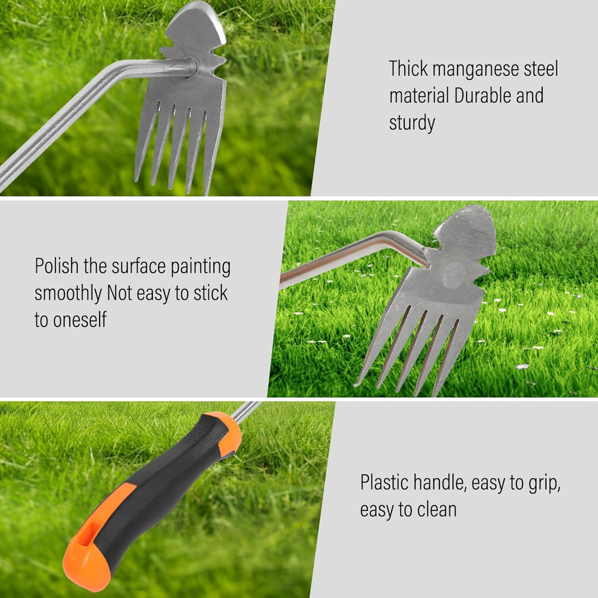 Weed Removal Tool, 2025 New Garden Weeding Tools Manganese Steel Hand Weeder Tool with Handle, 5