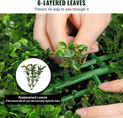 VEVOR Artificial Boxwood Topiary Tree, 48 inch Tall (2 Pieces), Triple Ball-Shaped Faux Topiary