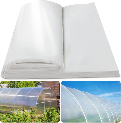 12x50 Ft Clear Greenhouse Film Plastic Sheeting, Greenhouse Polyethylene Plastic Film 6 mil