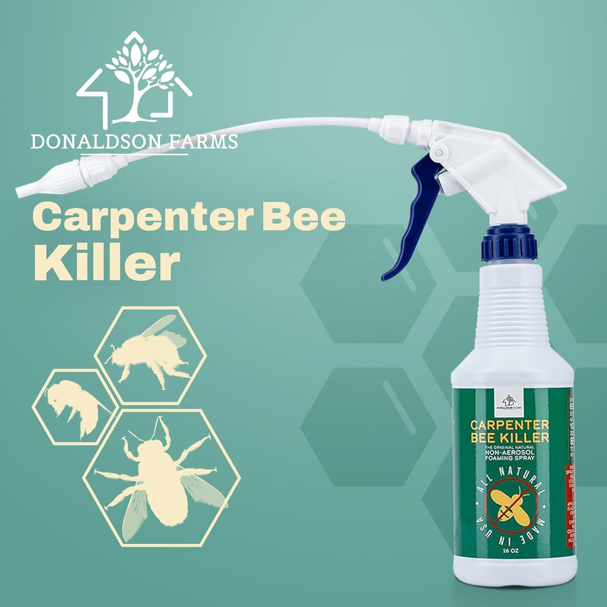 All-Natural Foaming Bee Spray Killer Outdoor - Carpenter Insect Bee Spray Killer - Reliable Defense