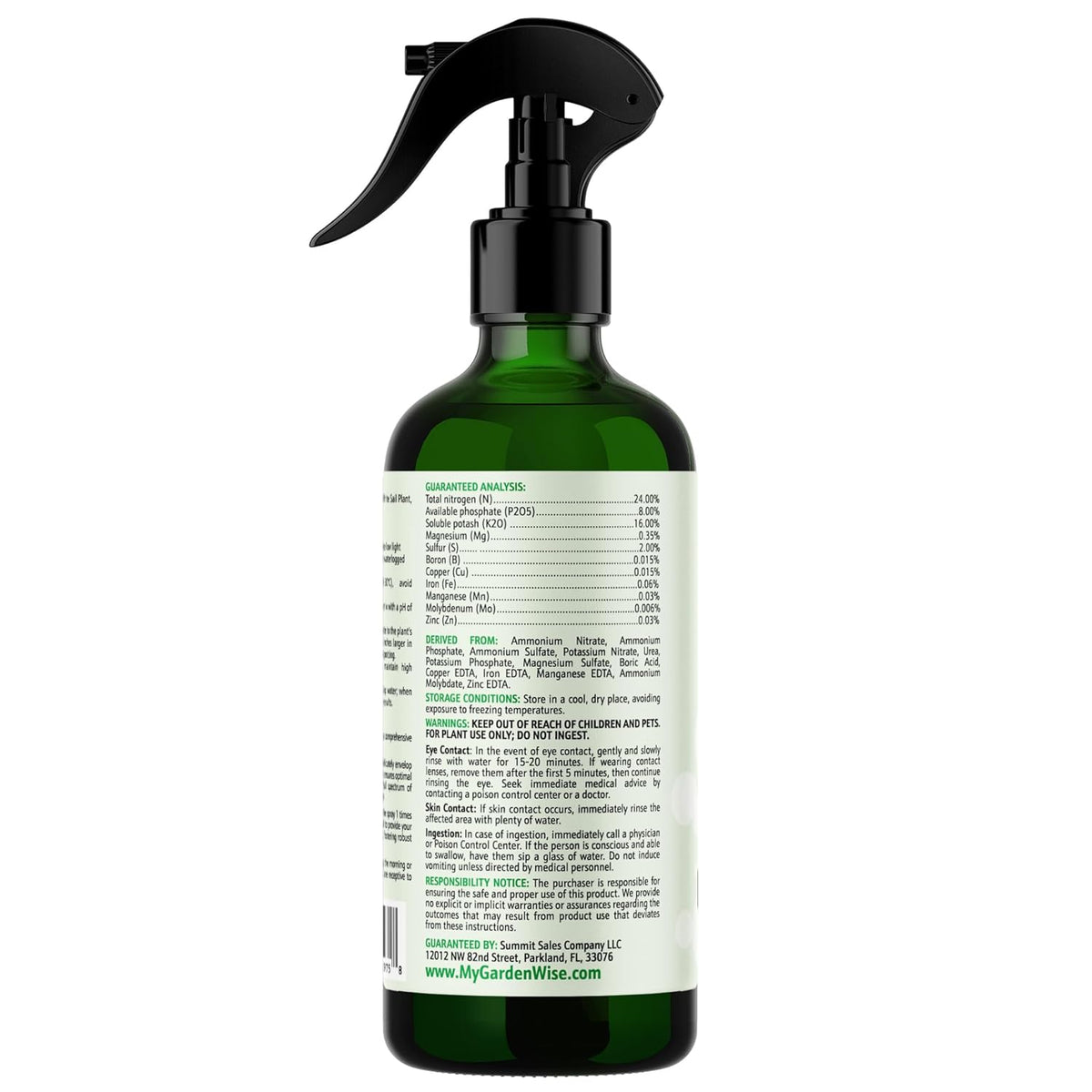 Peace Lily Foliar Spray - 3-1-2 Plant Fertilizer - Premium Spray for Indoor Plants with Essential