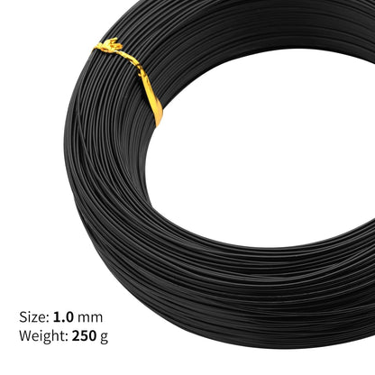 Black-1.0-Anodized Aluminum Bonsai Training Wire 250g Large Roll,Many Size to Choose,KSVZS Bendable