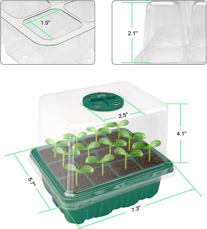 Seed Starter Tray, Plant Propagation Station with Grow Light, Seedling Starter Trays with Timing