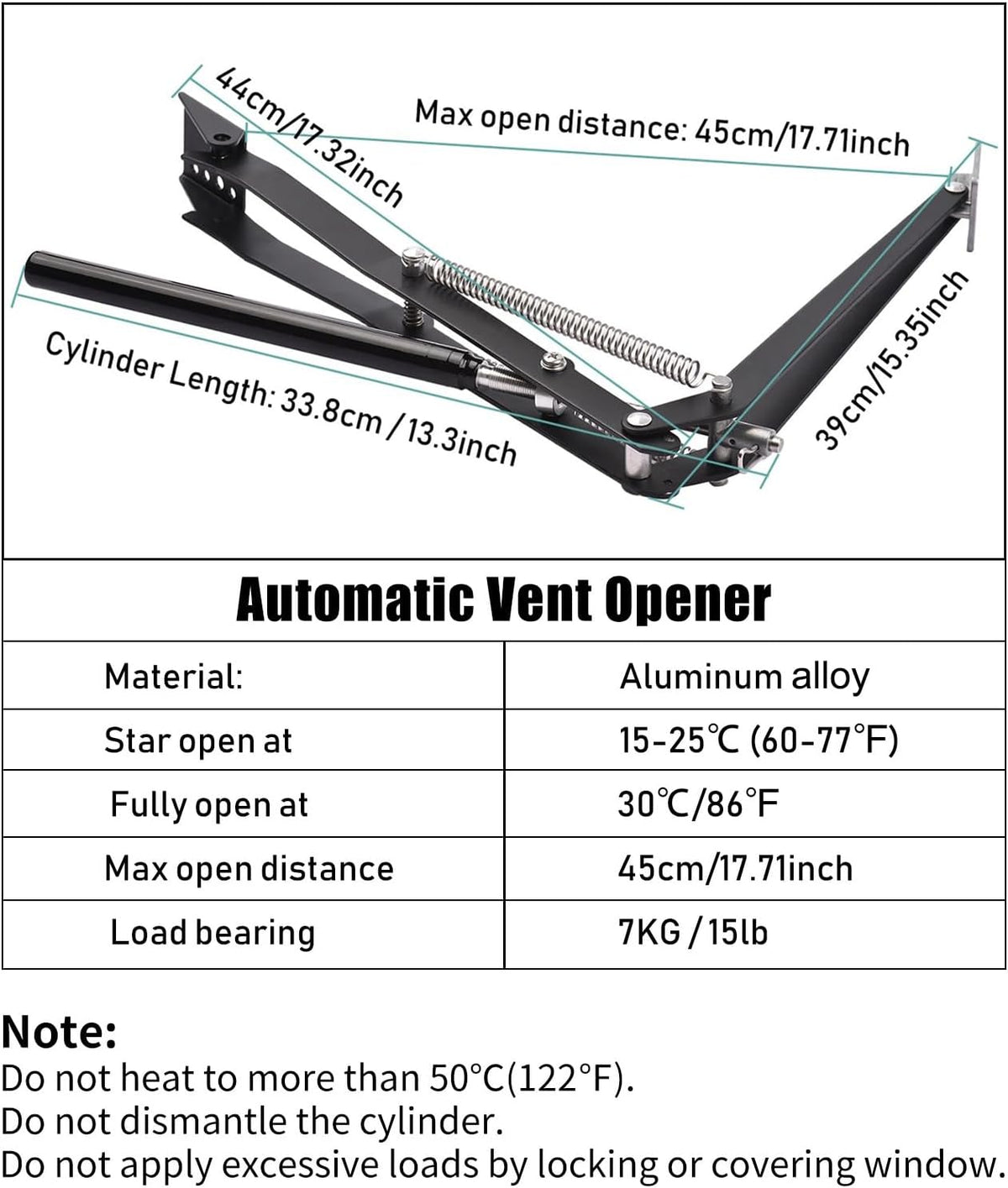Auto Vent Opener Automatic Greenhouse Windows Opener Temperature Sensitive Roof Vent Opener Auto