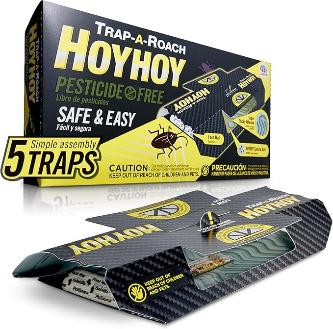 HOY HOY Trap A Roach - Bait Glue Traps, Great for Home with Kids & Pets Indoor, Sticky Pest Control