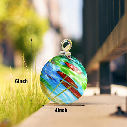 QFkris 4" Blown Glass Christmas Ornaments Ball for Christmas Tree, Hand Blown Glass Ornaments
