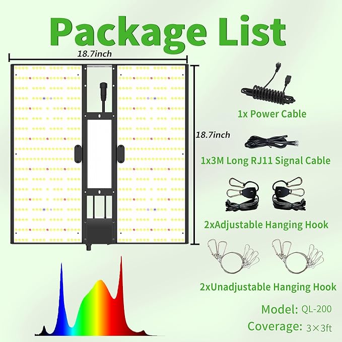 FARMLITE Grow Light for Indoor Plants Quantum Board Grow Light Full Spectrum Led Grow Lights
