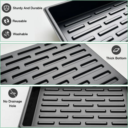 Seed Starter Tray, 5 Packs Plant Tray, Durable Plastic Growing Trays, Stackable Seedling Starter