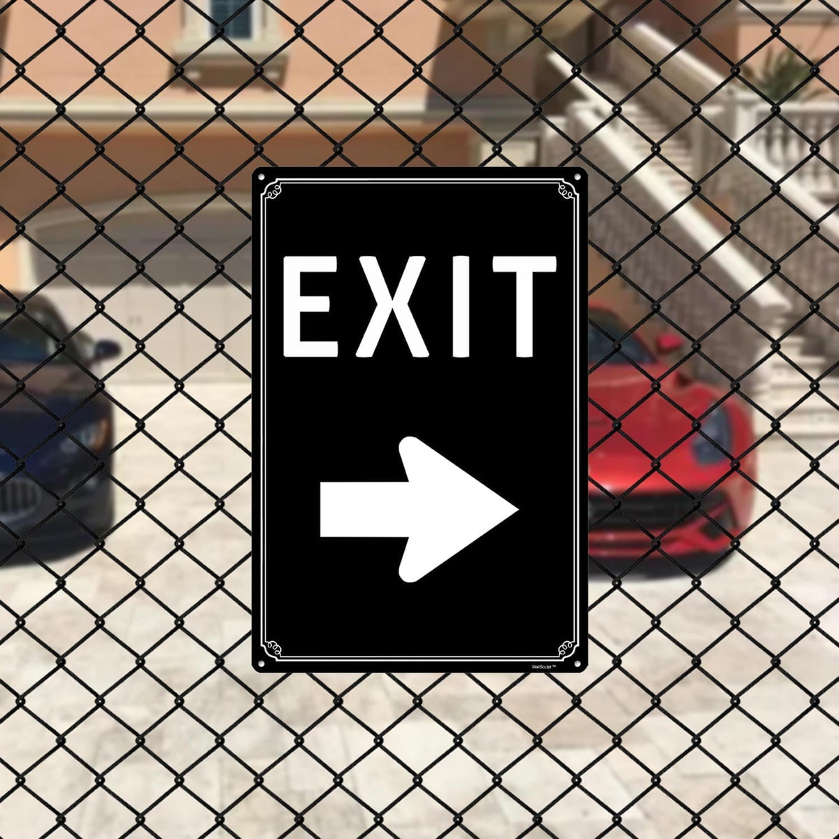 8x12" Exit Sign With Left Arrow - High-Intensity Aluminum Parking Lot Sign, Weatherproof &