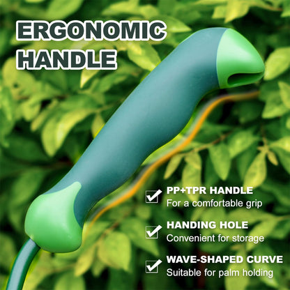 Owlett Garden Hand Fork, Carbon Steel Weeder Fork with Rubber Ergonomic Handle, Rust Resistant