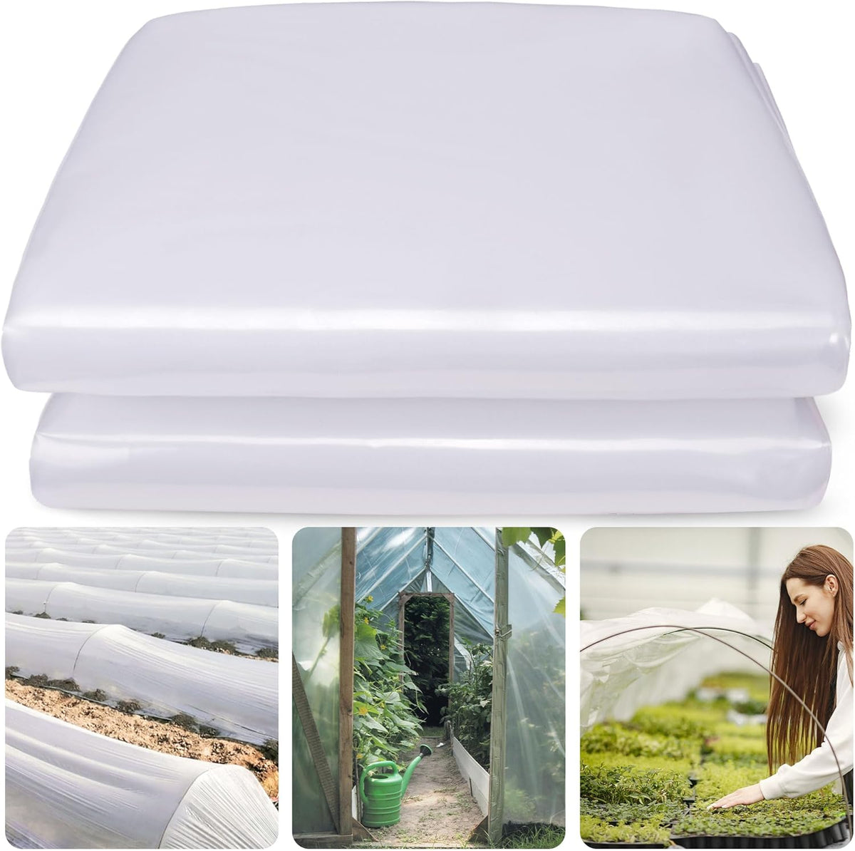 6 Mil Clear Greenhouse Plastic Sheeting,Transparent Plastic Film for Greenhouse, Resistant