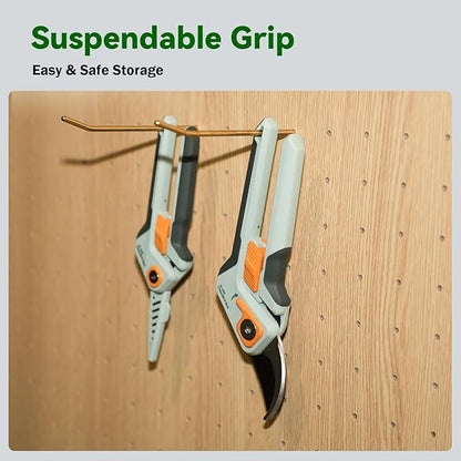 PrunePro Garden Scissors Pruning Shears Sharp Stainless Steel Non-Stick Teflon Coating Blade for