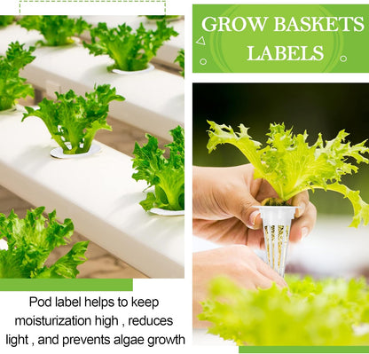 Cunhill 100 Pcs Hydroponic Growing Kit Include 50 Pcs Plant Replacement Basket Containers and 50