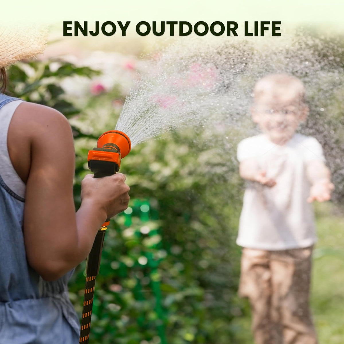 Giraffe Tools Garden Hose 25FT 1/2” Non-Expandable Lightweight Flexible Water Hoses Burst 600 psi