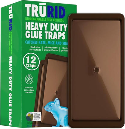 Mouse Traps and Rat Trap – 12 Pack Glue Mouse Traps Indoor for Home, Pre-Baited Strong Adhesive