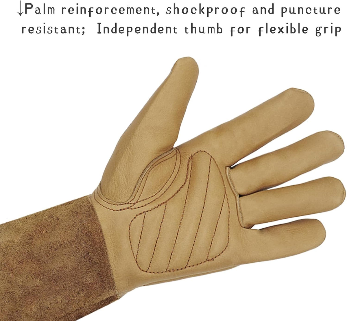 Long Gardening Gloves for Women/Men-Thorn Proof Rose Pruning Gloves,Water Repellent Leather work