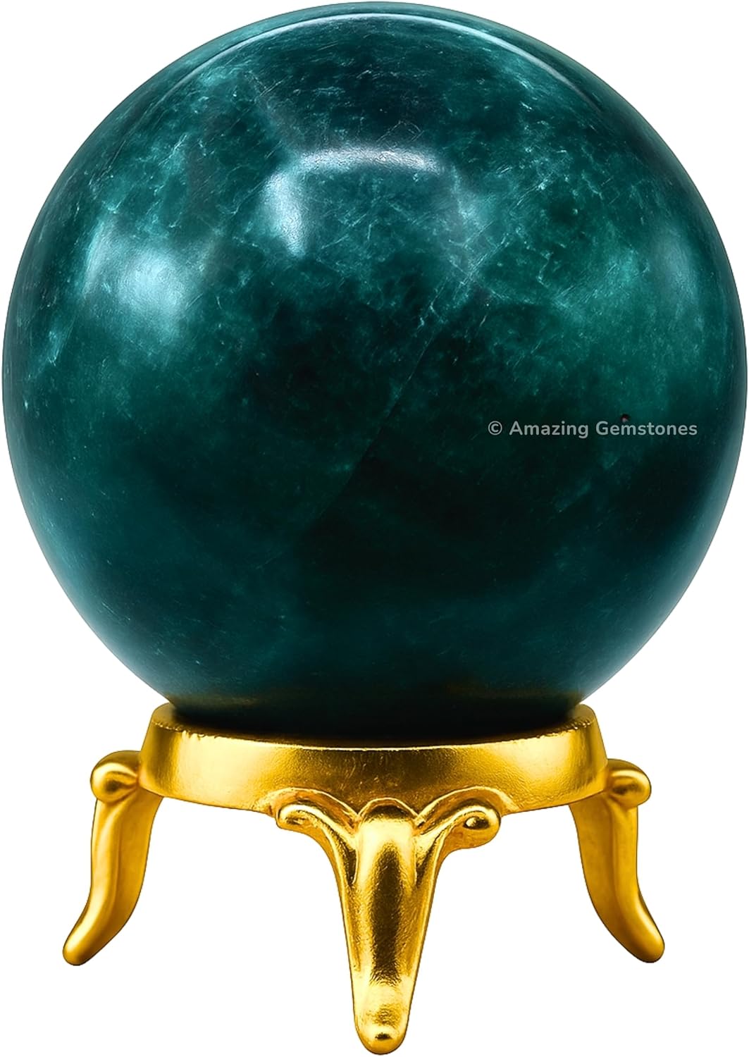 Amazing Gemstone Blue Apatite Crystal Ball with Stand - 2" Inches Crystal Sphere Meditation Balls