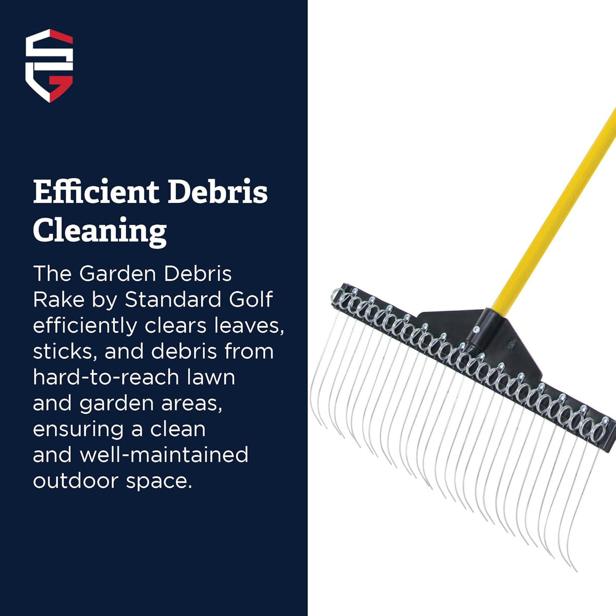 Standard Golf Garden Landscape Rake – 9” & 21" Head Garden Debris Rakes Combo | Elevate Your