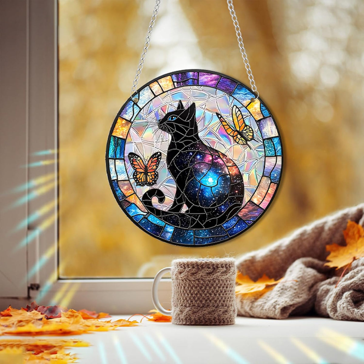 Sun Catchers Indoor Window, Acrylic Rainbow Suncatcher Window Hanging Decoration for Living Room