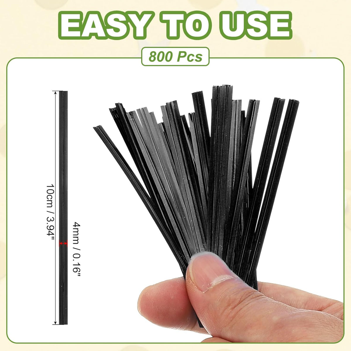 PATIKIL Bag Twist Ties 4 Inch, 800 Pcs Metallic Bread Ties for Treat Plastic Bags Gift Wrapping