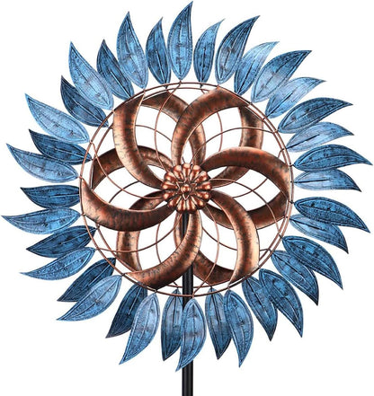 MUMTOP Wind Spinners Outdoor Metal 6.5 FT Large Two-Way Wind Sculptures for Patio Yard and Garden