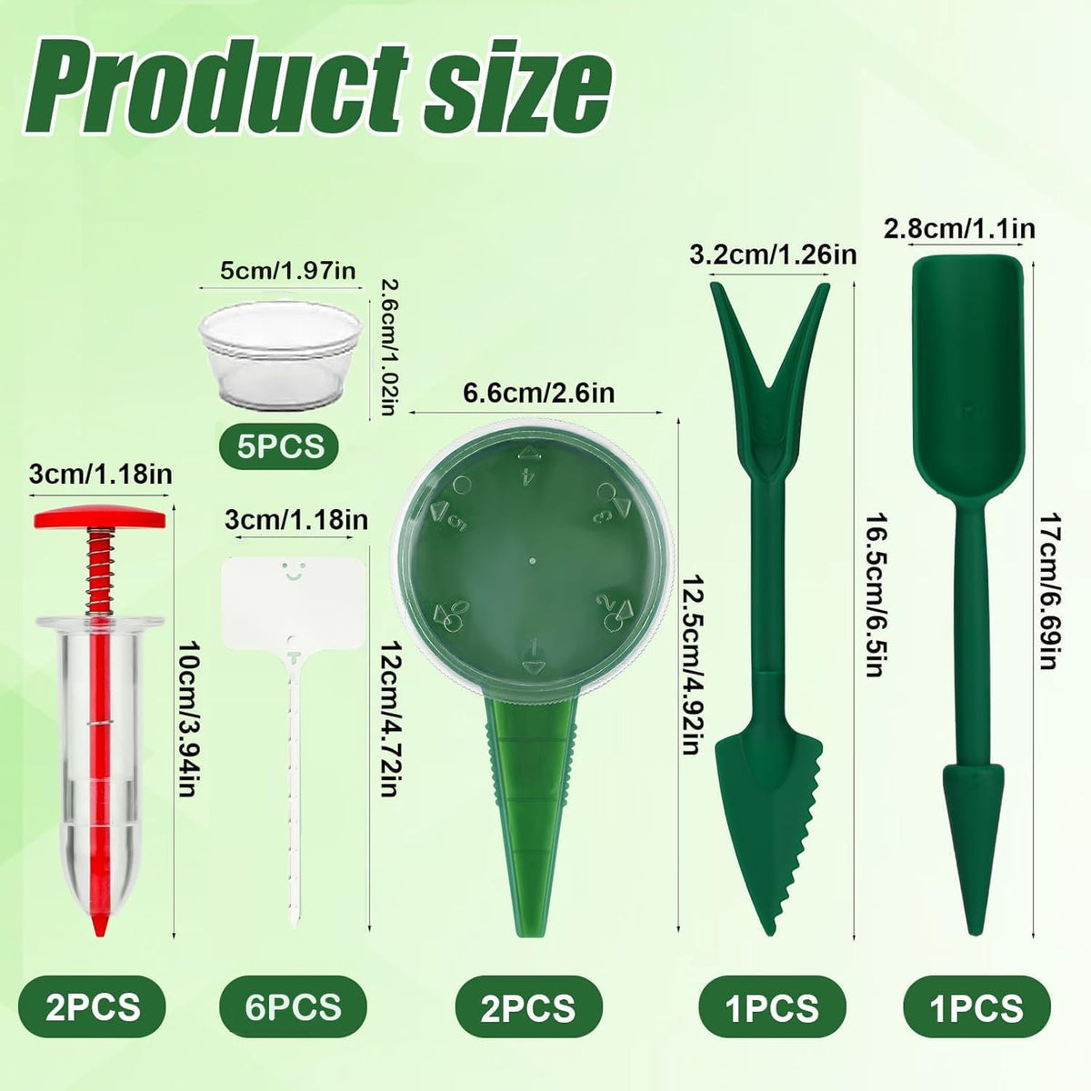 17 PCS Mini Seed Spreader, New Mini Gardening Spreaders, Mini Sowing Seed Dispenser, Reusable