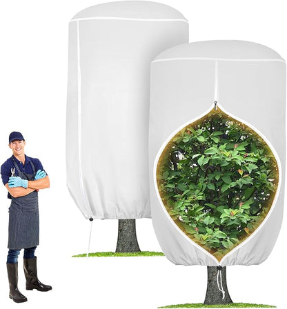 2 Pack Rounded Top Plant Covers Freeze Protection for Winter, Plant Covers for Winter, 75" X 90"