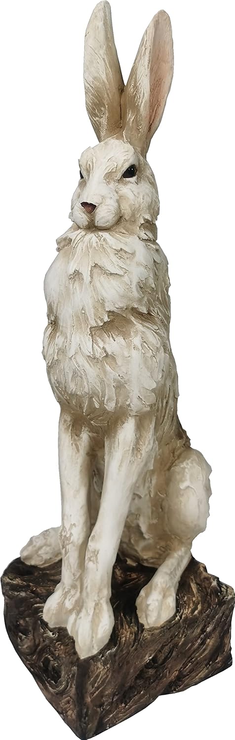 Large Size Noble Sitting Rabbit Bunny Realistic Rabbit Happy Easter Bunny Magnesium Oxide Stone