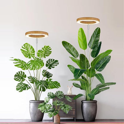 yadoker Plant Grow Light, LED Growing Light Full Spectrum for Indoor Plants,Aluminum Wood Grain