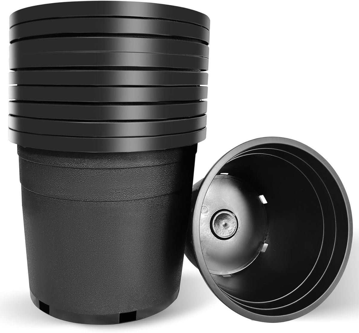 5 Gallon Nursery Pots Plastic Container Injection Molded Pot for Plants Flexible with Drainage