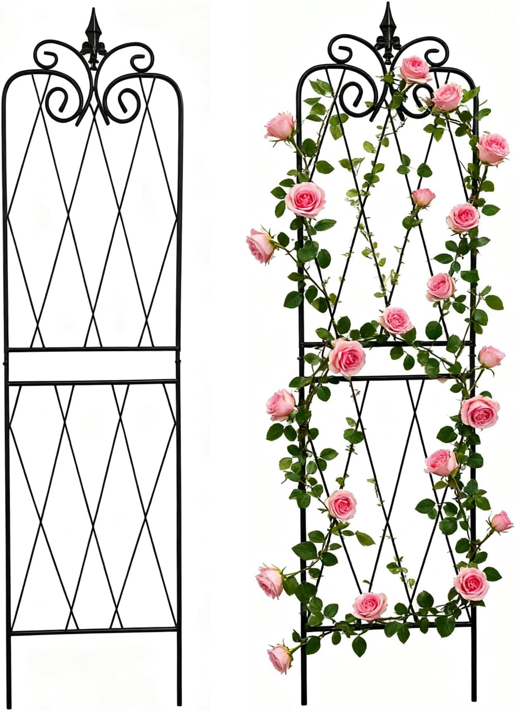 Garden Trellis for Climbing Plants 59inch x15inch Rustproof Metal Vine Trellises for Outdoor