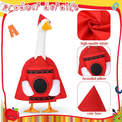 2 Pcs Porch Goose Outfit Halloween Geese Crayon Bus Teacher Cosplay Clothes for 23" Lawn Cement
