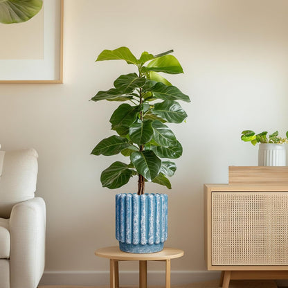 Ceramic Planter - 7.6 Inch Ceramic Plant Pots with Drainage Hole, Decorative Flower Pots for Indoor