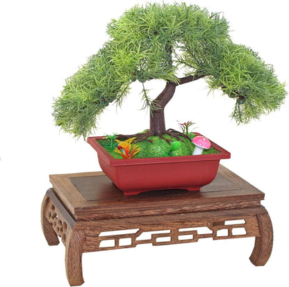 GOLDY&WENDY Oriental Furniture Rosewood Rosewood Pedestal Stand Rectangular Carved Wooden Base Art
