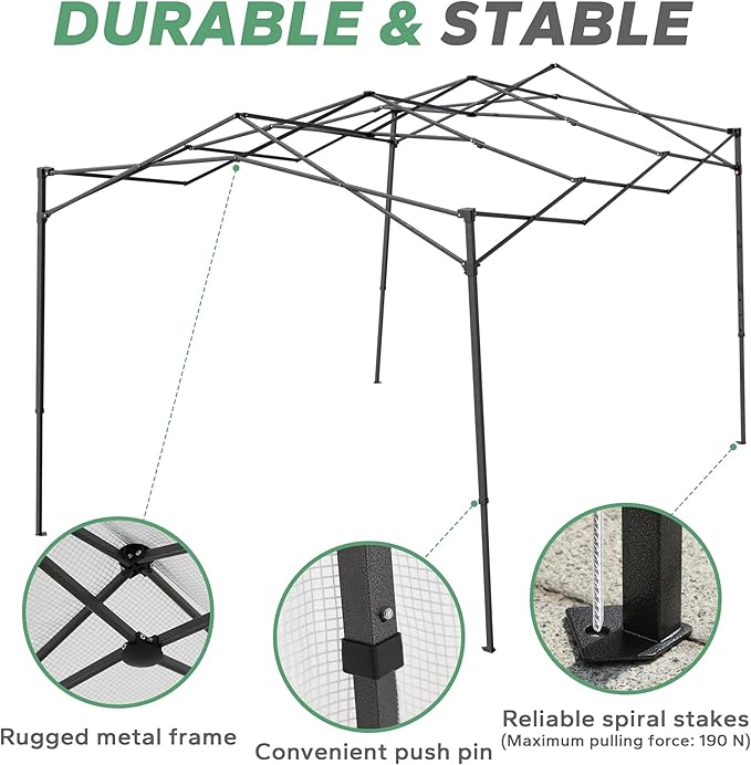 8.7'x 6.6'x 7' Small Walk-in Greenhouse for Outside & Indoor with 2 Roll-up Zipper Doors, 4