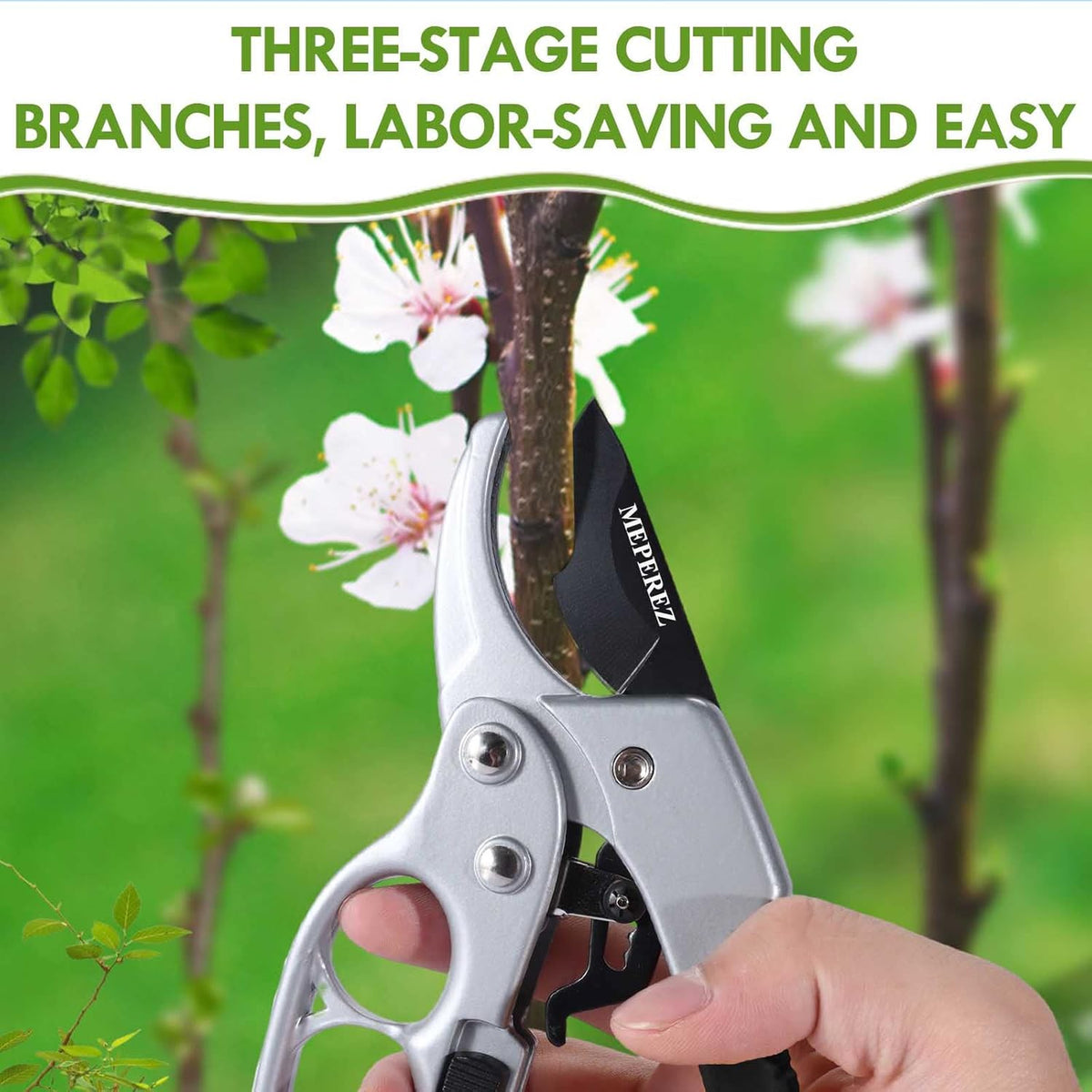 Ultra Sharp Germany Steel Pruning Shears - Cuts 3X Easier, Weak Hand Arthritis Snips