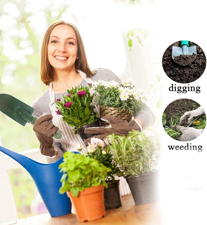 Garden Tool Shovel for Digging Gardening Trowel for Lawn Planting Alloy Spade Plastic Handle Anti