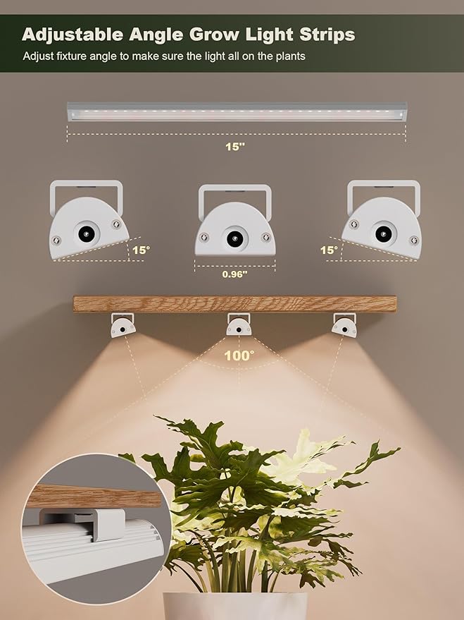 GLOWRIUM Smart Grow Lights for Indoor Plants with APP, 15" Full Spectrum Grow Light Strips, G6