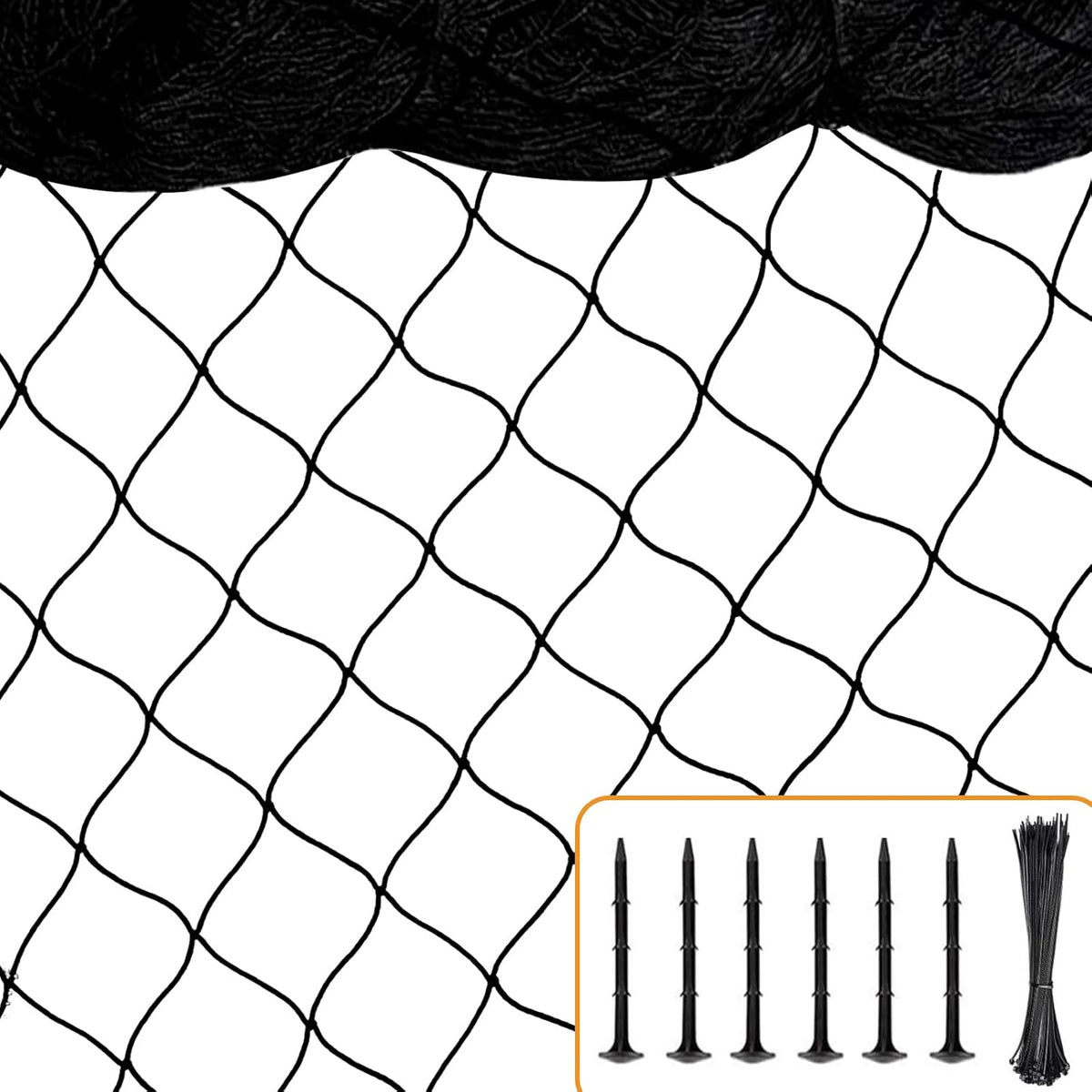 Bird Netting 25'x100' with 2.4" Square Mesh Chicken Coop Nettings, Poultry Netting Heavy Duty Nylon
