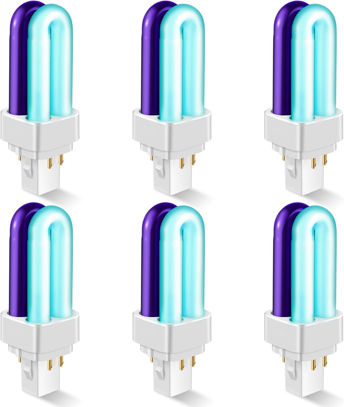 Qualirey 6 Pack 41050 7W Replacement Bulb, Upgraded 2 Color Bug Zapper Replacement Bulb Compatible