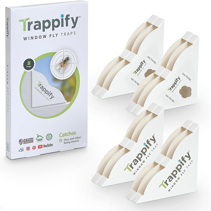 Trappify Fly Trap Indoor: Window Fly Traps for Home | Fruit Fly Traps for Indoors, Gnat Traps for