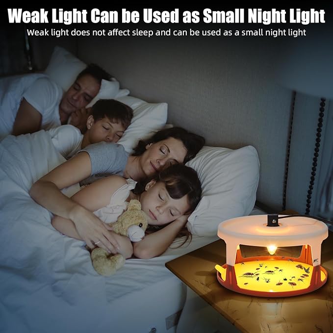 4 Pack Flea Traps for Inside Your Home, Flea Light Trap for Indoor Flying Insect Control Trapper