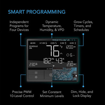 AC Infinity Controller 69 PRO, Smart Environmental Controller with Temperature, Humidity, VPD