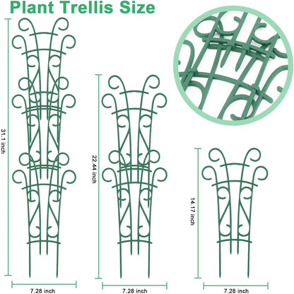Plant Trellis for Potted Plants 4 Pack Stackable Indoor Outdoor Climbing Houseplant Support with