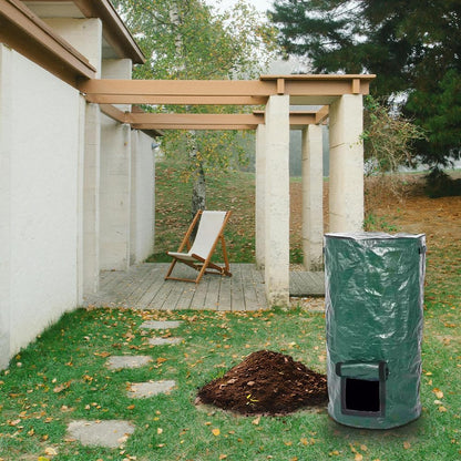 2 Pcs Collapsible Garden Compost Bin, Yard Waste Container Bags, Countertop Compost Tumbler Bin